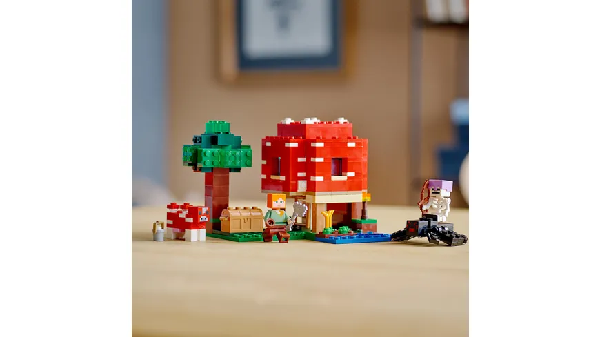 LEGO Minecraft 21179 Das Pilzhaus, Spielzeug ab 8 Jahren
