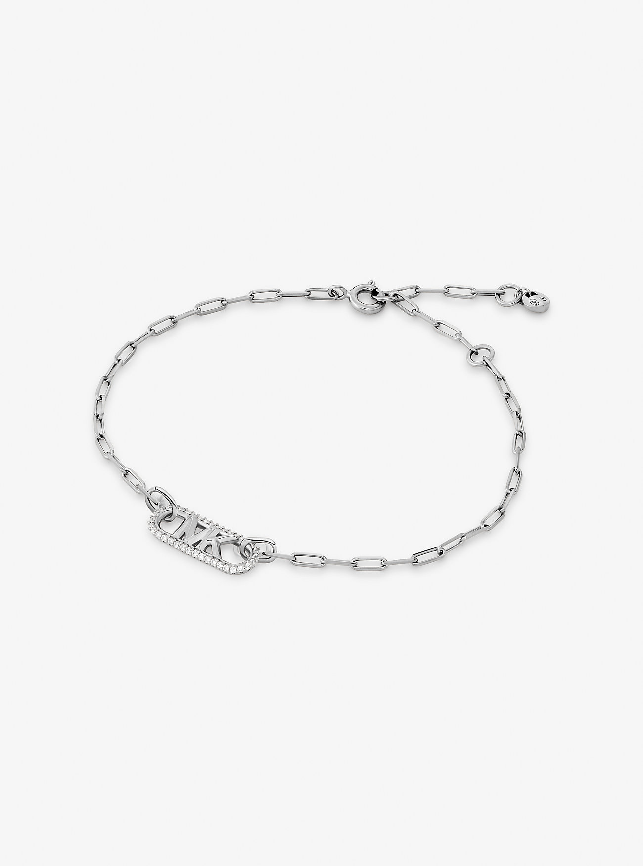 Armbånd med kjedeledd i sterlingsølv belagt med edelmetall og pavé-imperiumlogo - SØLV