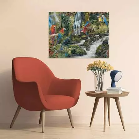 Puzzle 2000 Teile - Bunte Papageien im Dschungel