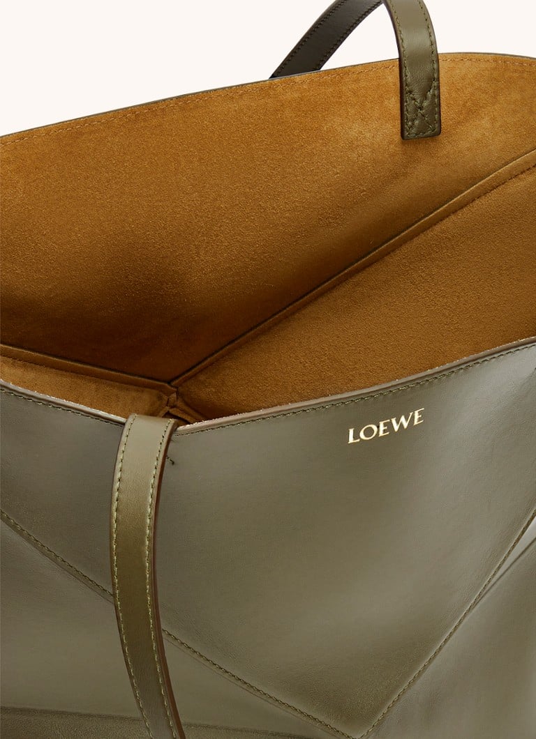 Borsa tote media LOEWE Puzzle Fold in pelle di vitello