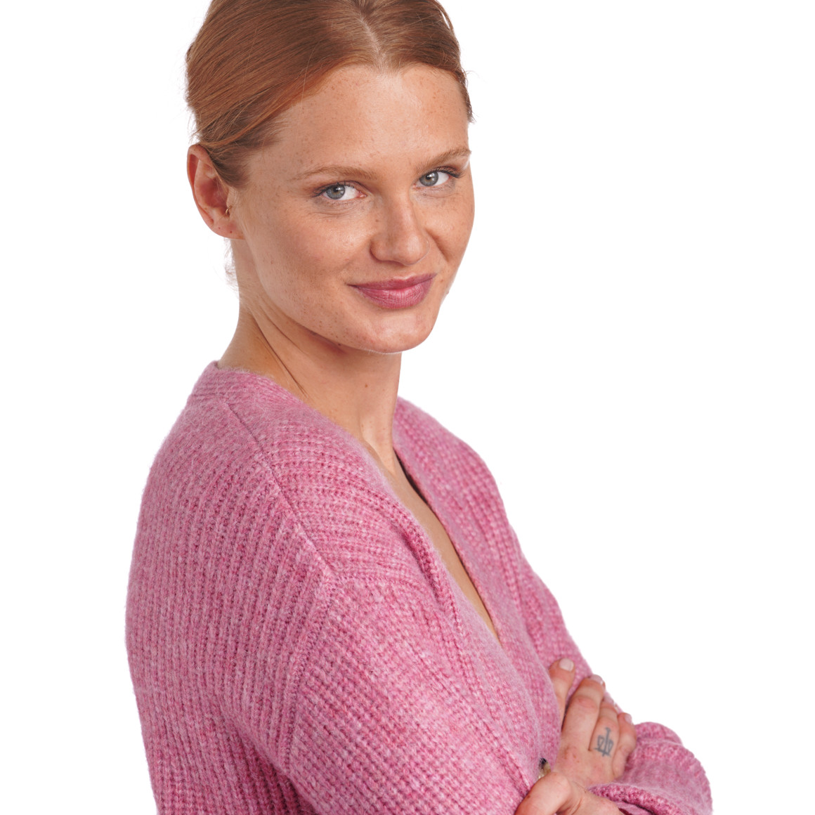Damen Strickjacke mit V-Ausschnitt
