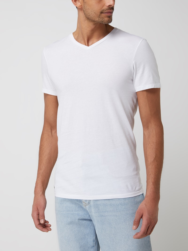 T-Shirt aus Baumwolle im 3er-Pack in weiß