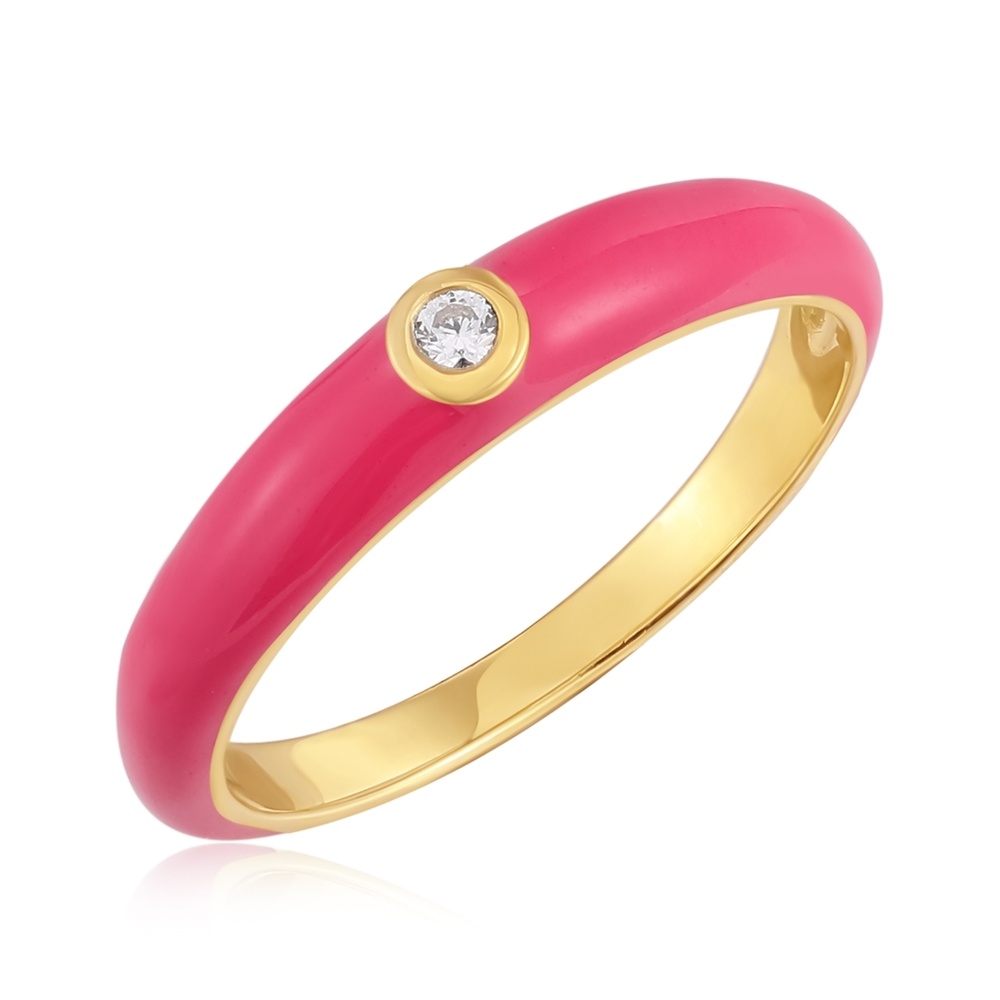 Glanzstücke München Bague Argent sterling Oxyde de zirconium (CZ) en Or jaune Bague