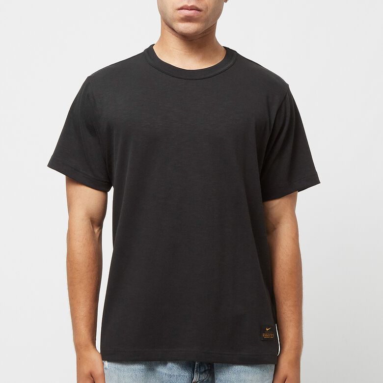 NIKE Life Shortsleeve Knit Top black/black/white