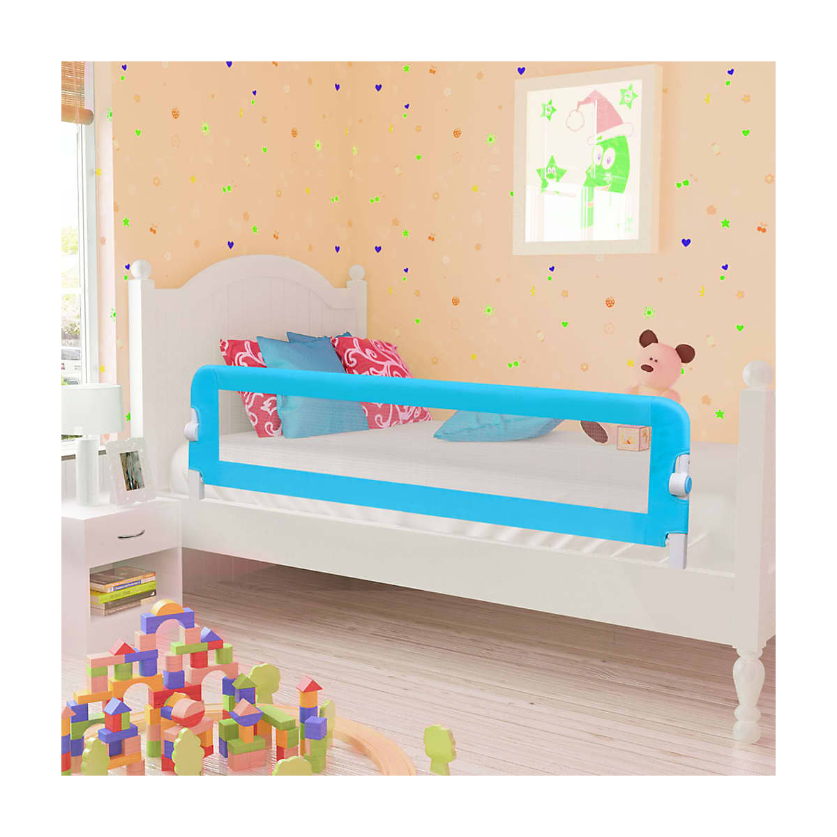 Kleinkind-Bettschutzgitter Blau 120x42 cm Polyester