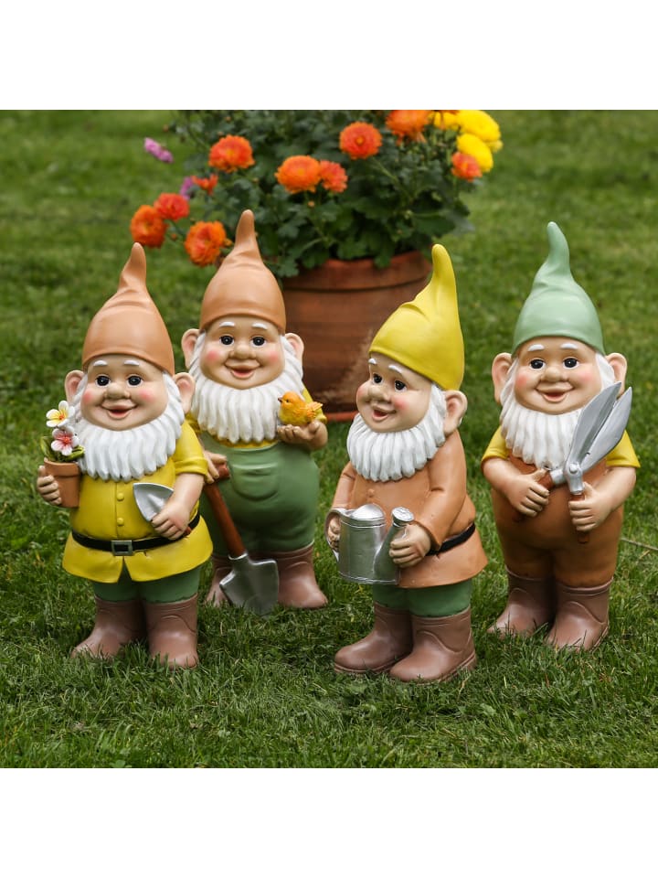 MARELIDA Gartenzwerg mit Gartenschere Gartenfigur H: 29cm in bunt günstig kaufen onesize