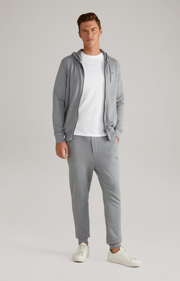 Sweatjacke Salvatore in Grau meliert