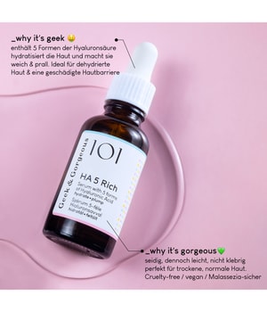 Geek & Gorgeous 101 HA 5 Rich - Serum with 5 forms of Hyaluronic acid Gesichtsserum-30 ml