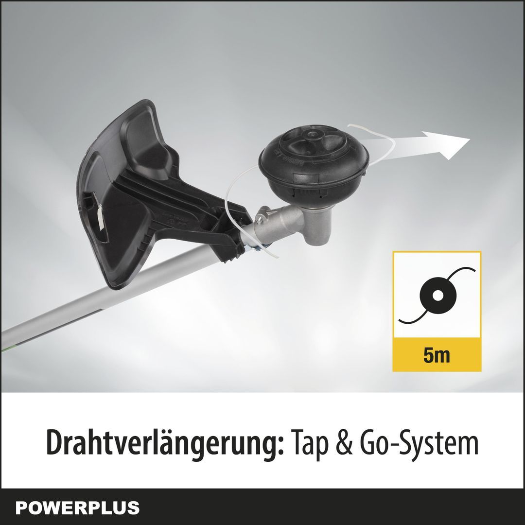 VARO Benzin-Freischneider POWXG50200 Motorsense - 31 cc Trimmer und Motorsense, 240 ml Kraftstofftank