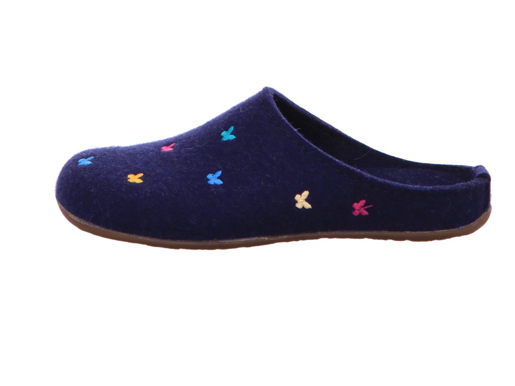 HAFLINGER Hausschuhe blau Farfalline