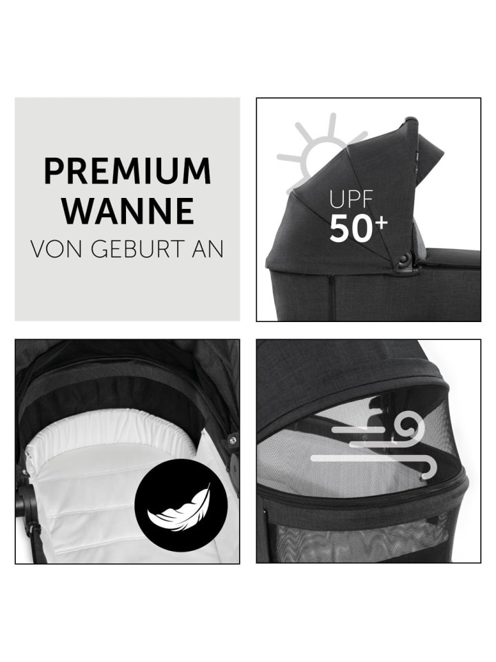 Hauck 3in1 Kinderwagen-Set Vision X Trio Set Black in schwarz günstig kaufen onesize
