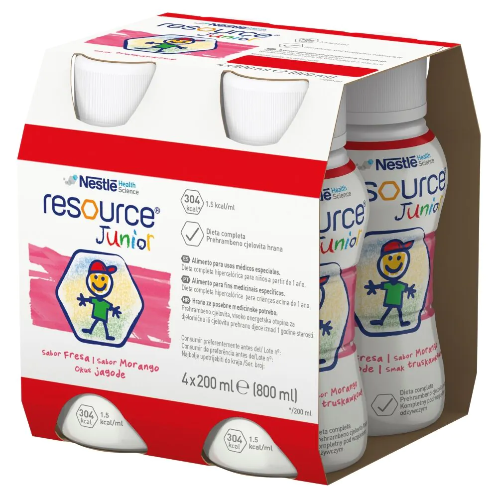 „Resource Junior“, geriamoji maisto formulė vaikams, braškių skonio