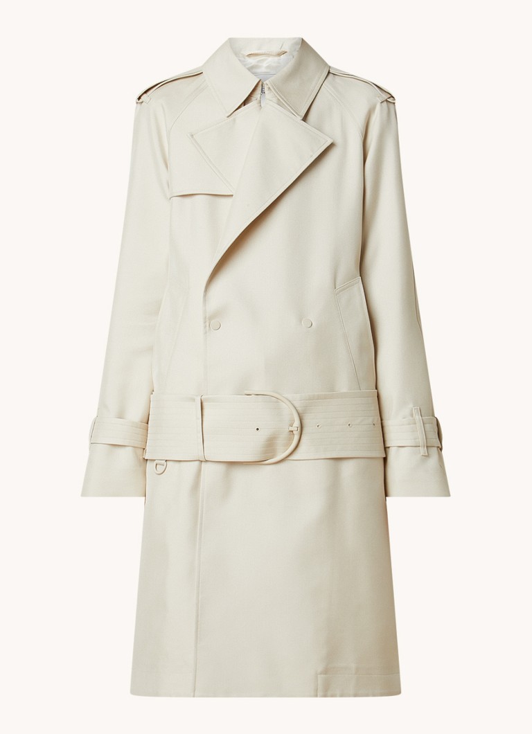 Burberry Double-breasted trench coat in silk blend with belt