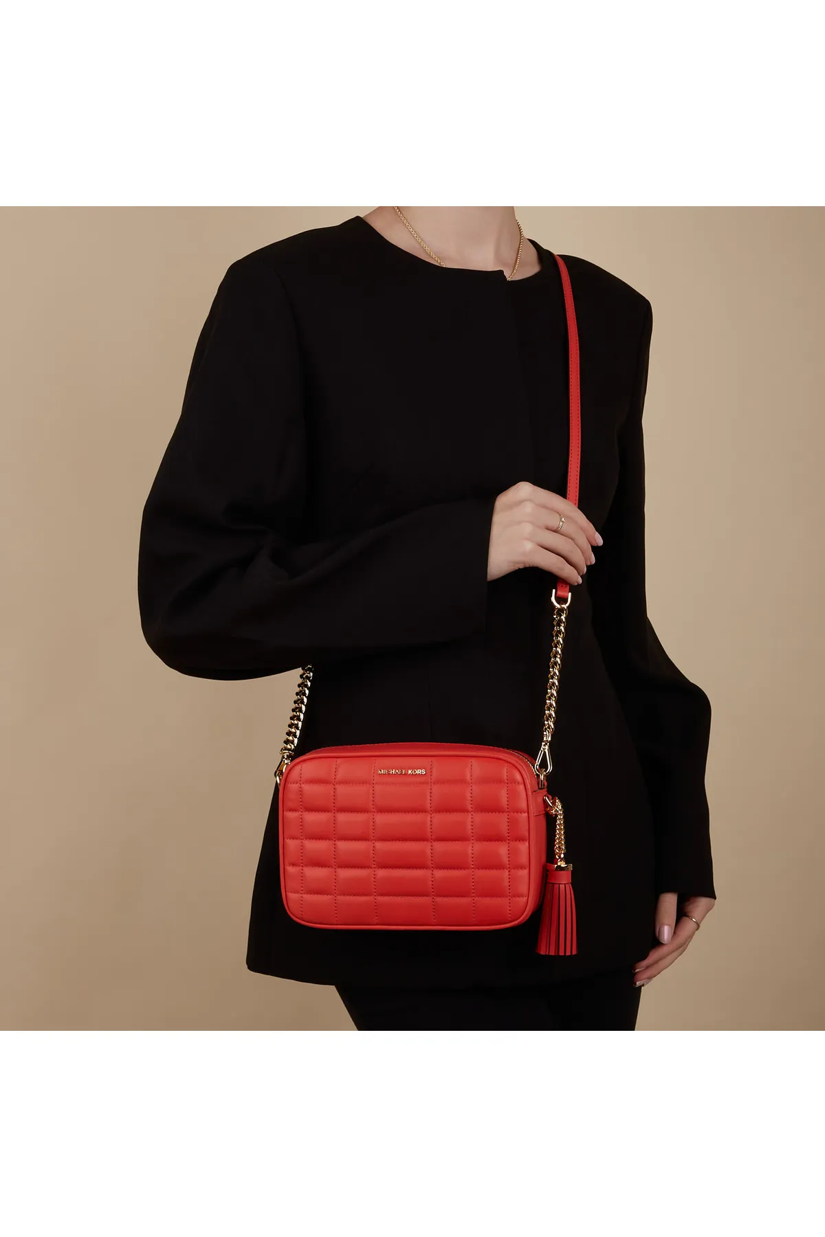1'ASLAN  Michael Kors Jet Set Damen Umhängetasche Rot 32r4gj6m8l-886