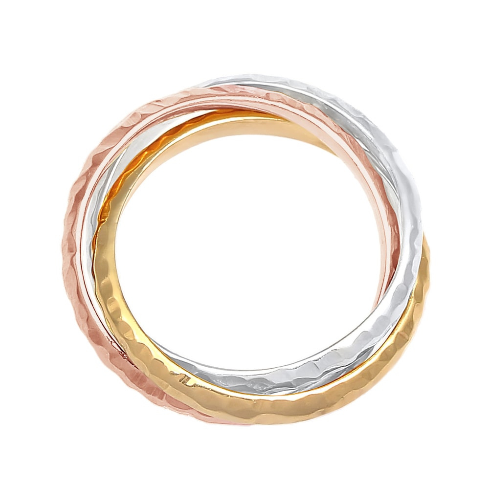 Elli Elli Bague Basic Wickelring Klassik Gehämmert 925 Silber Bague