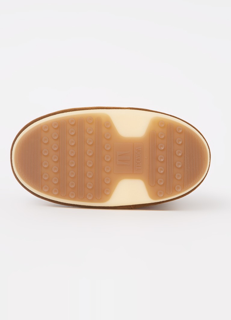 Ghete de zăpadă Moon Boot Icon Low din piele întoarsă cu lace și strat hidrofug.