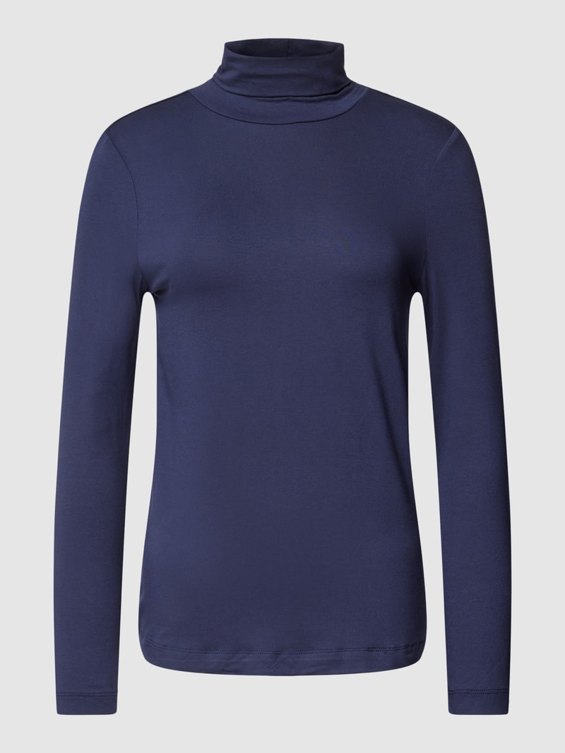Longsleeve mit Rollkragen in dunkelblau