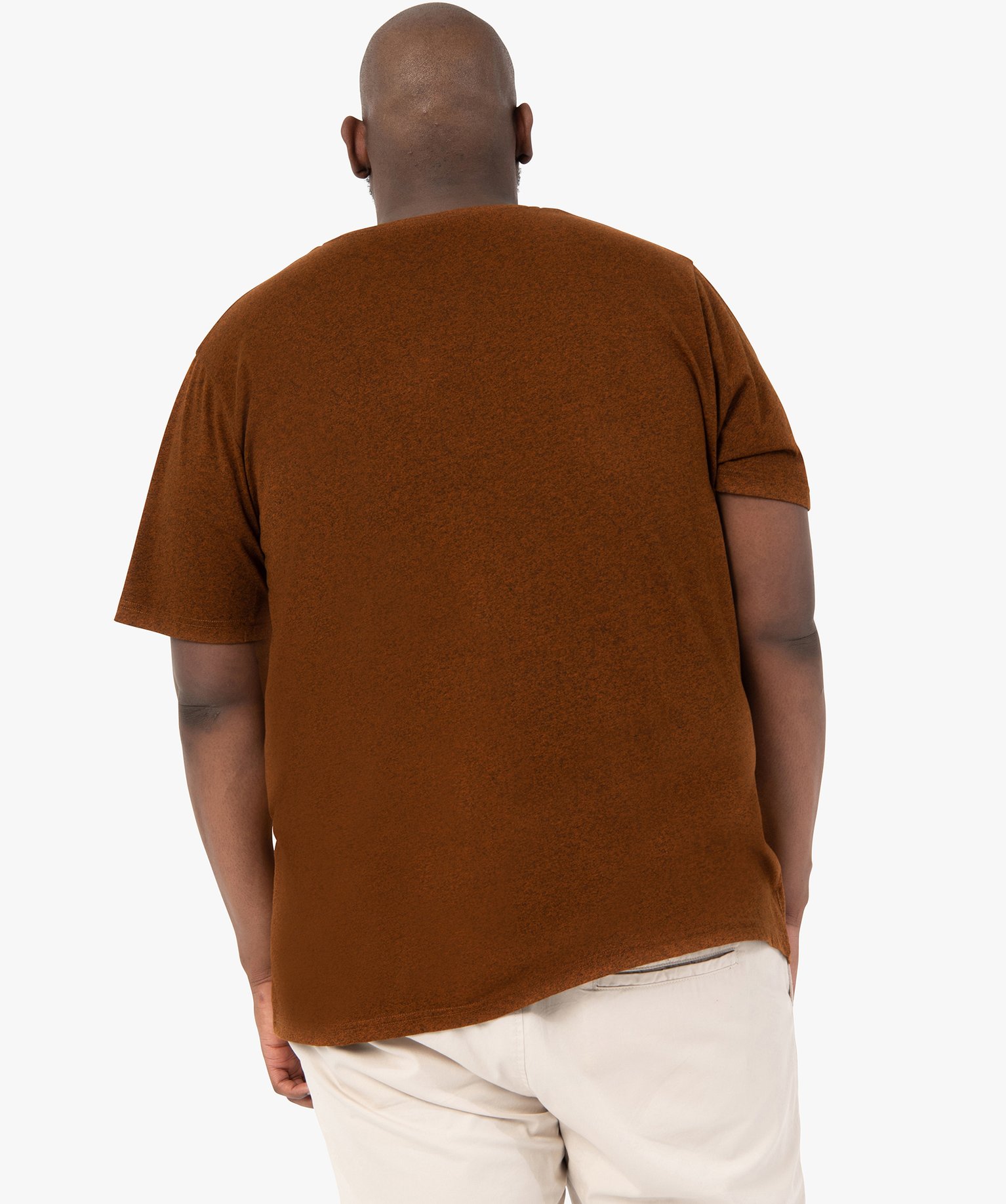 Tee-shirt homme grande taille avec motif montagne marron | GEMO