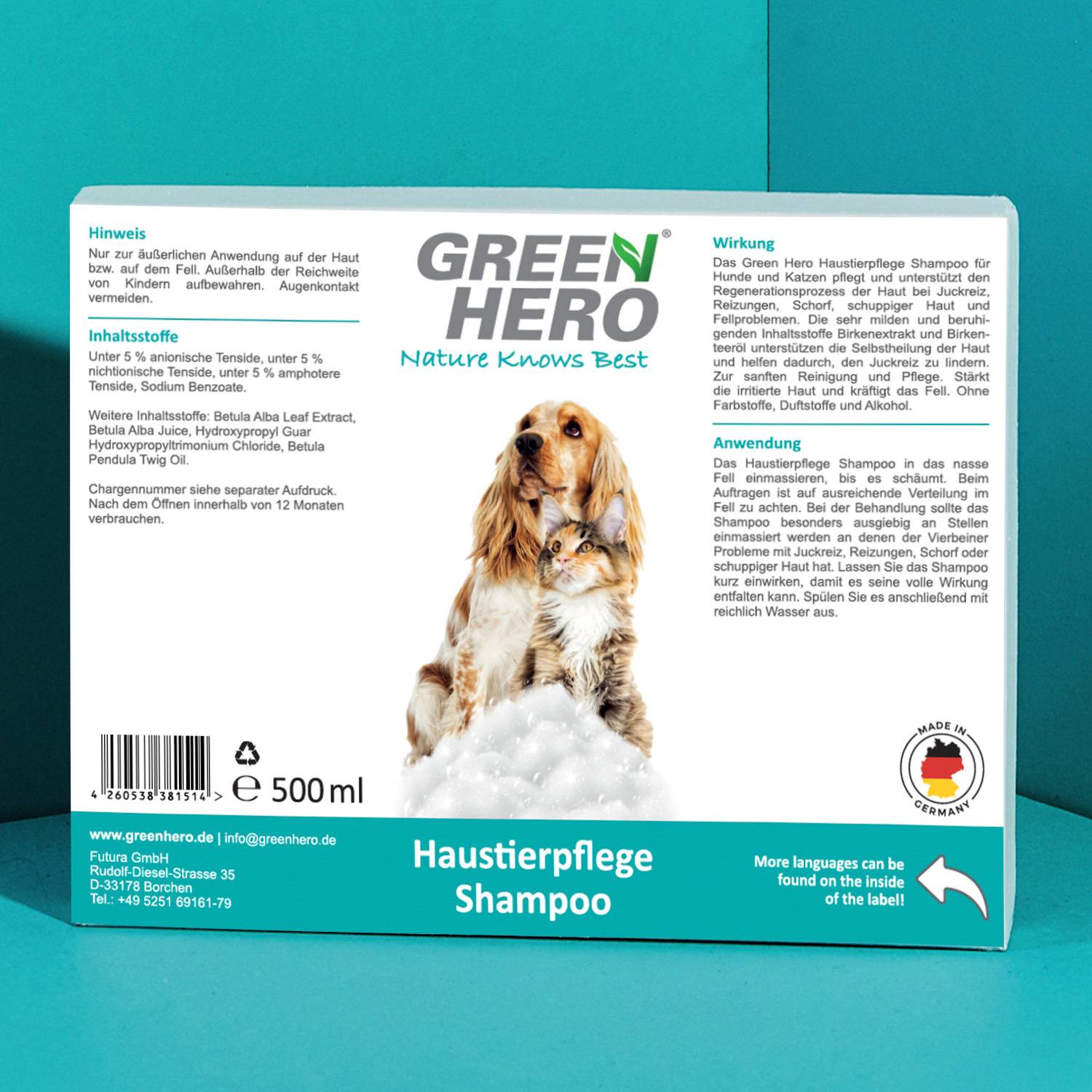 Greenhero Fellpflege Greenhero Haustierpflegeshampoo