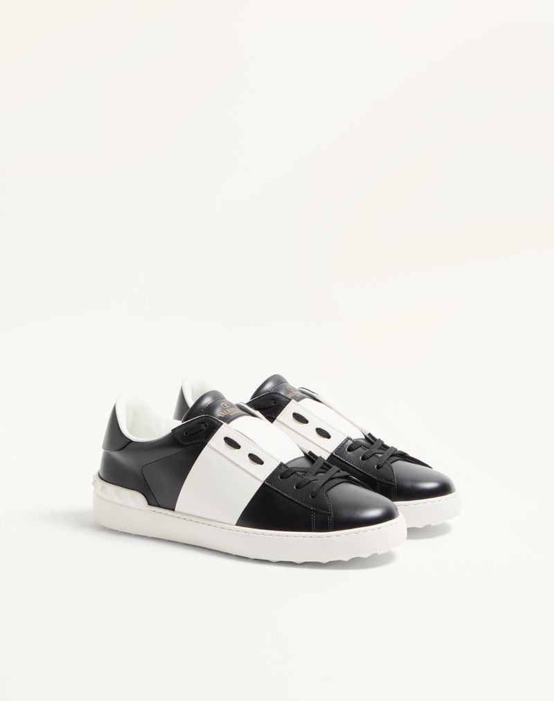 Baskets ouvertes en cuir de veau