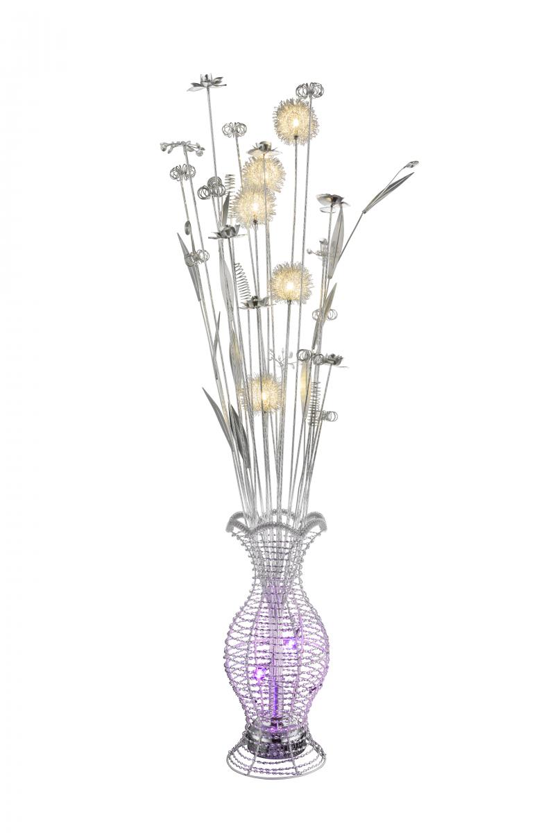 Globo Lighting - ANTON - Stehleuchte Aluminium silber metallic, 6x G4 LED