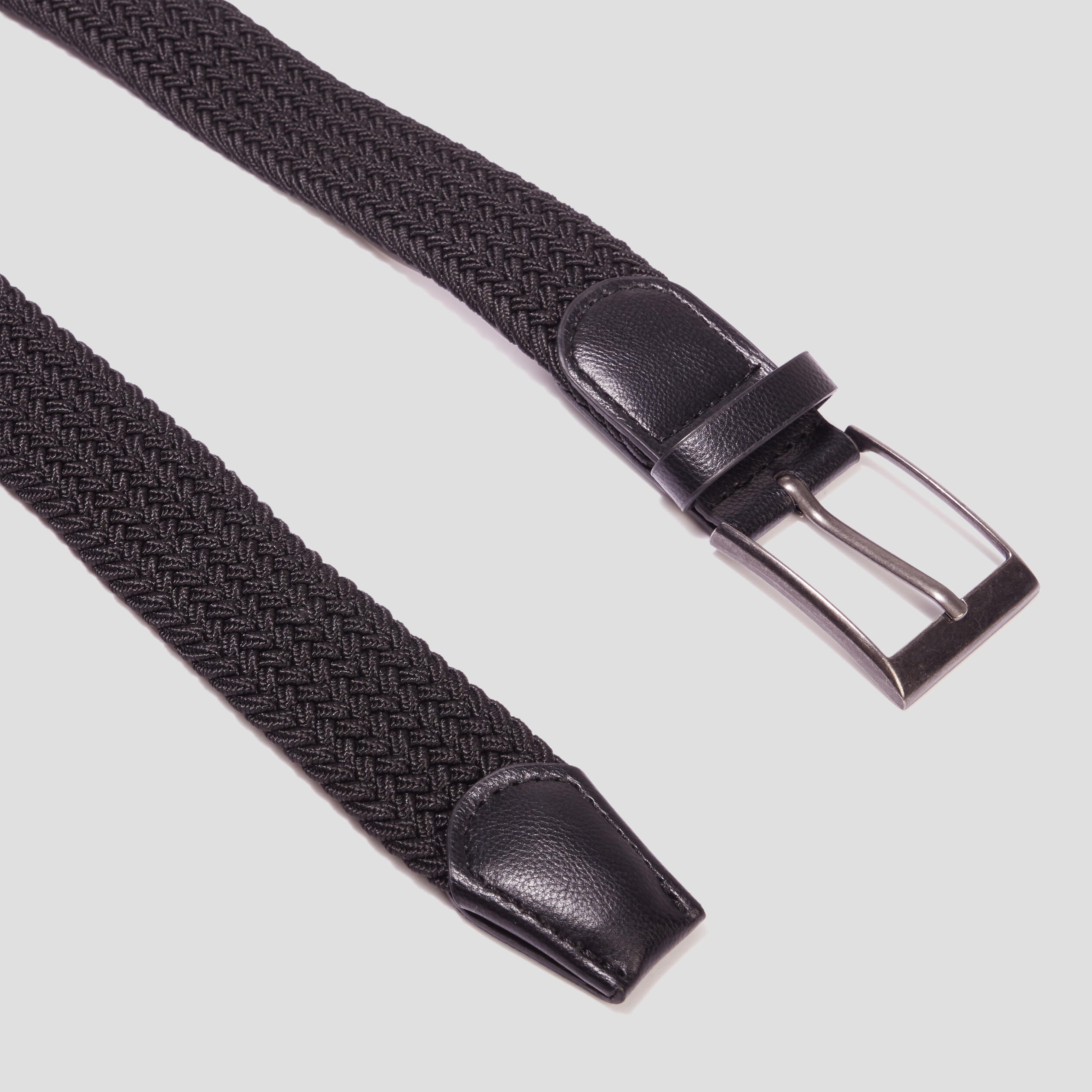 Ceinture tressée noir homme | La Halle