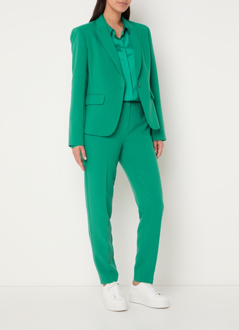 Expresso Blazer with shoulder pads and flap pockets