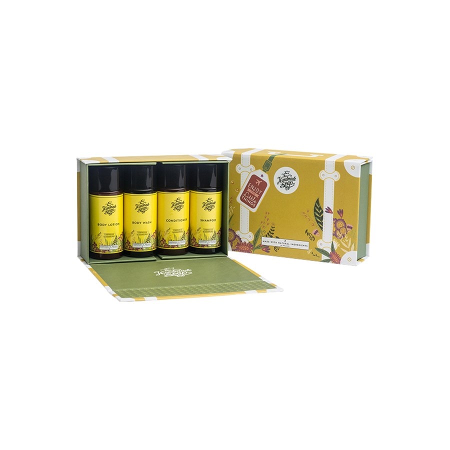 Lemongrass & Cedarwood Geschenkset Travel Set von The Handmade Soap