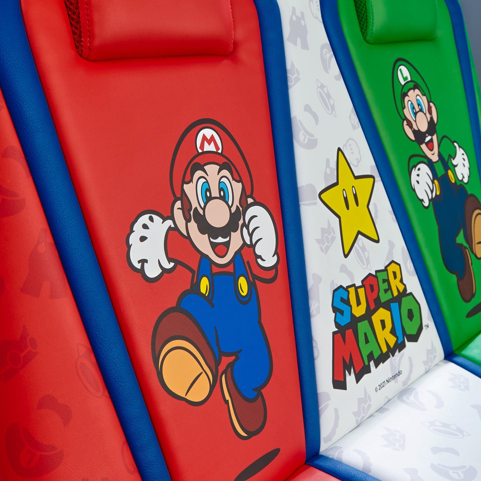 X Rocker Kindersessel Nintendo Super Mario Dual Floor Rocker Bodensessel mit 2.1 Soundsystem, für Kinder