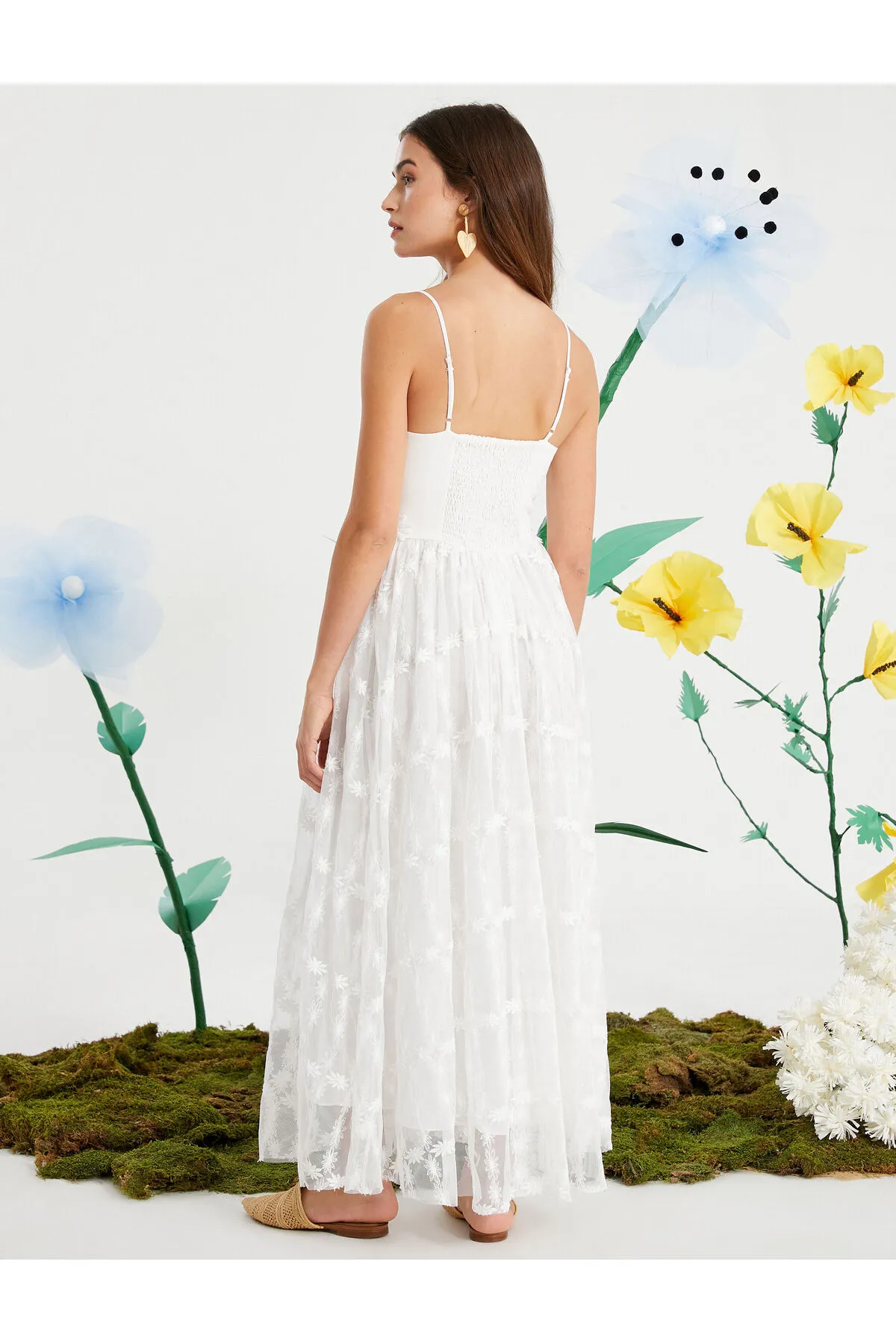 Koton  Kleid mit Daisy-Trägern und Tülldetails