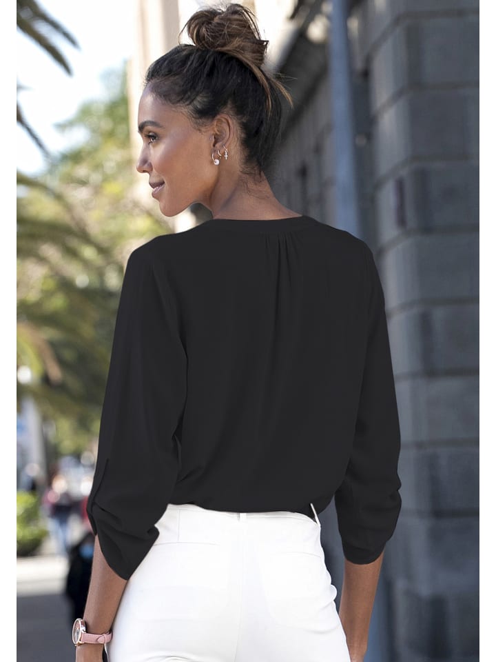 LASCANA Schlupfbluse in schwarz günstig kaufen
