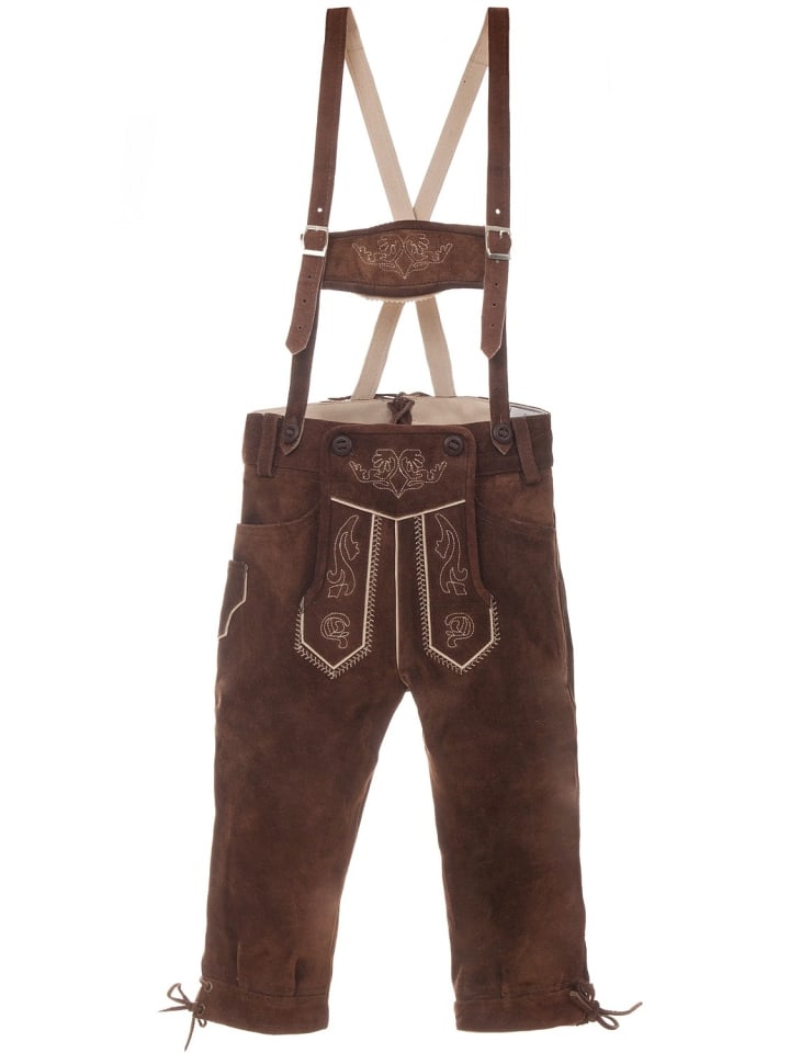 Edelnice Trachtenlederhose in dunkelbraun günstig kaufen