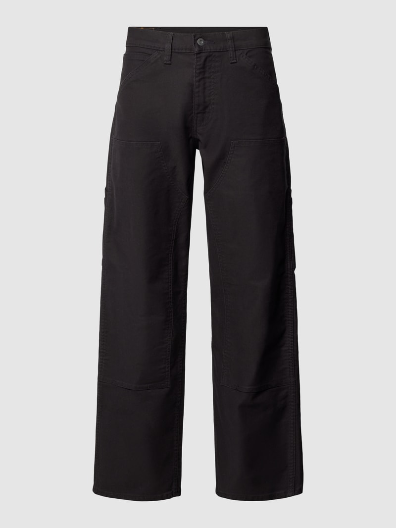 Jeans mit 5-Pocket-Design in schwarz