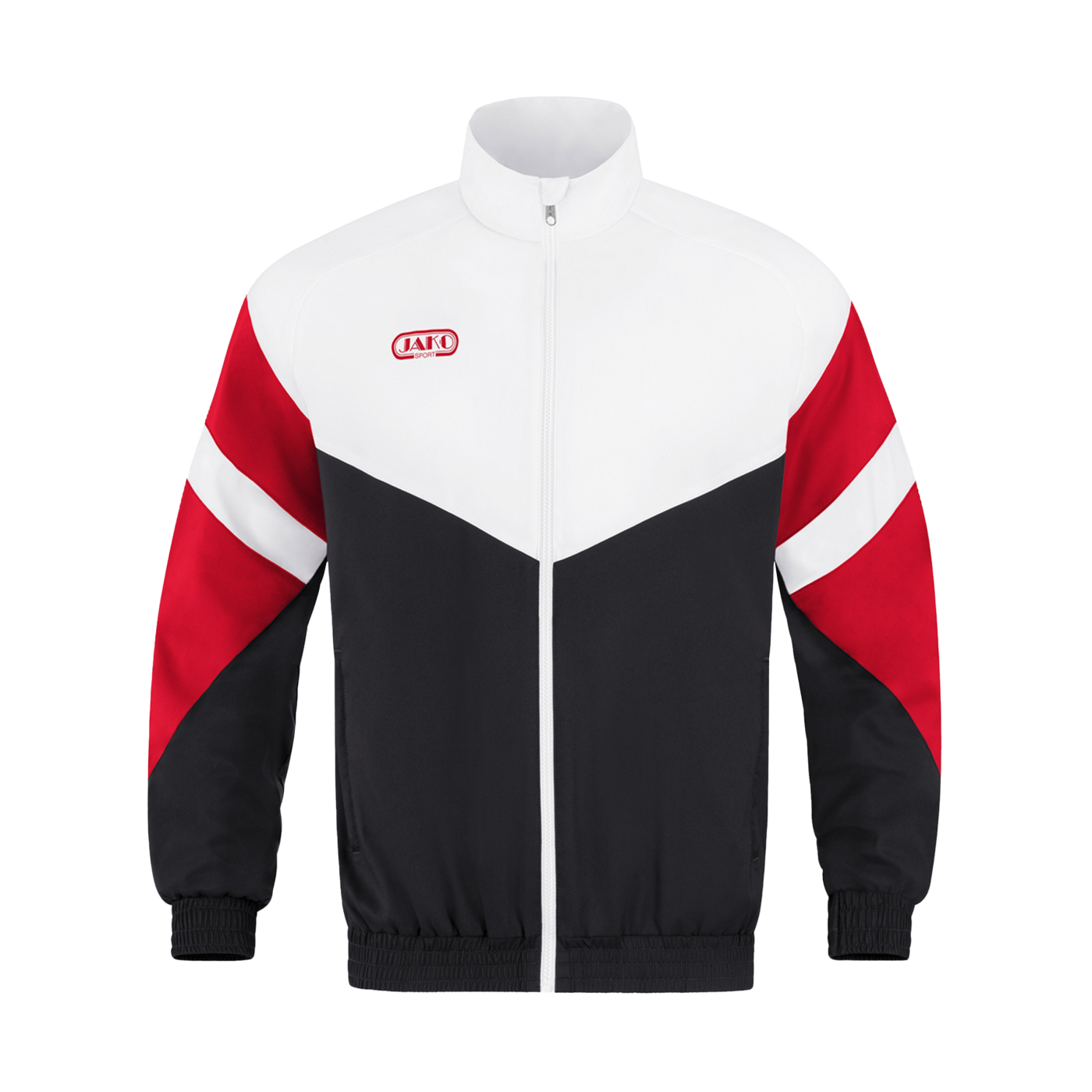 JAKO Retro Freizeitjacke Schwarz Weiss Rot F816