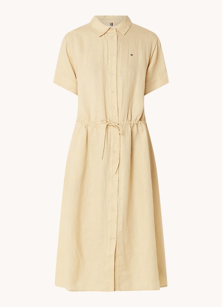 Rochie midi cu logo din in Tommy Hilfiger