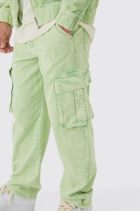 Lockere Cargo Cord-Hose in Salbei