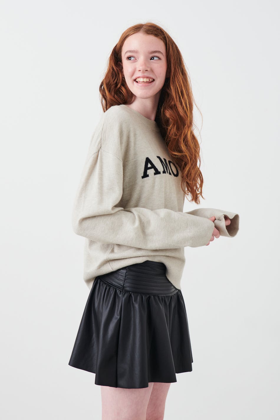 Y low waist pu skirt