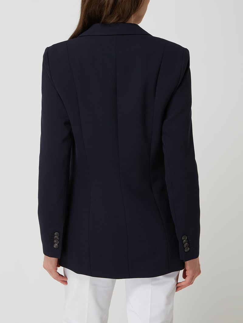 Blazer aus Viskosemischung in marineblau