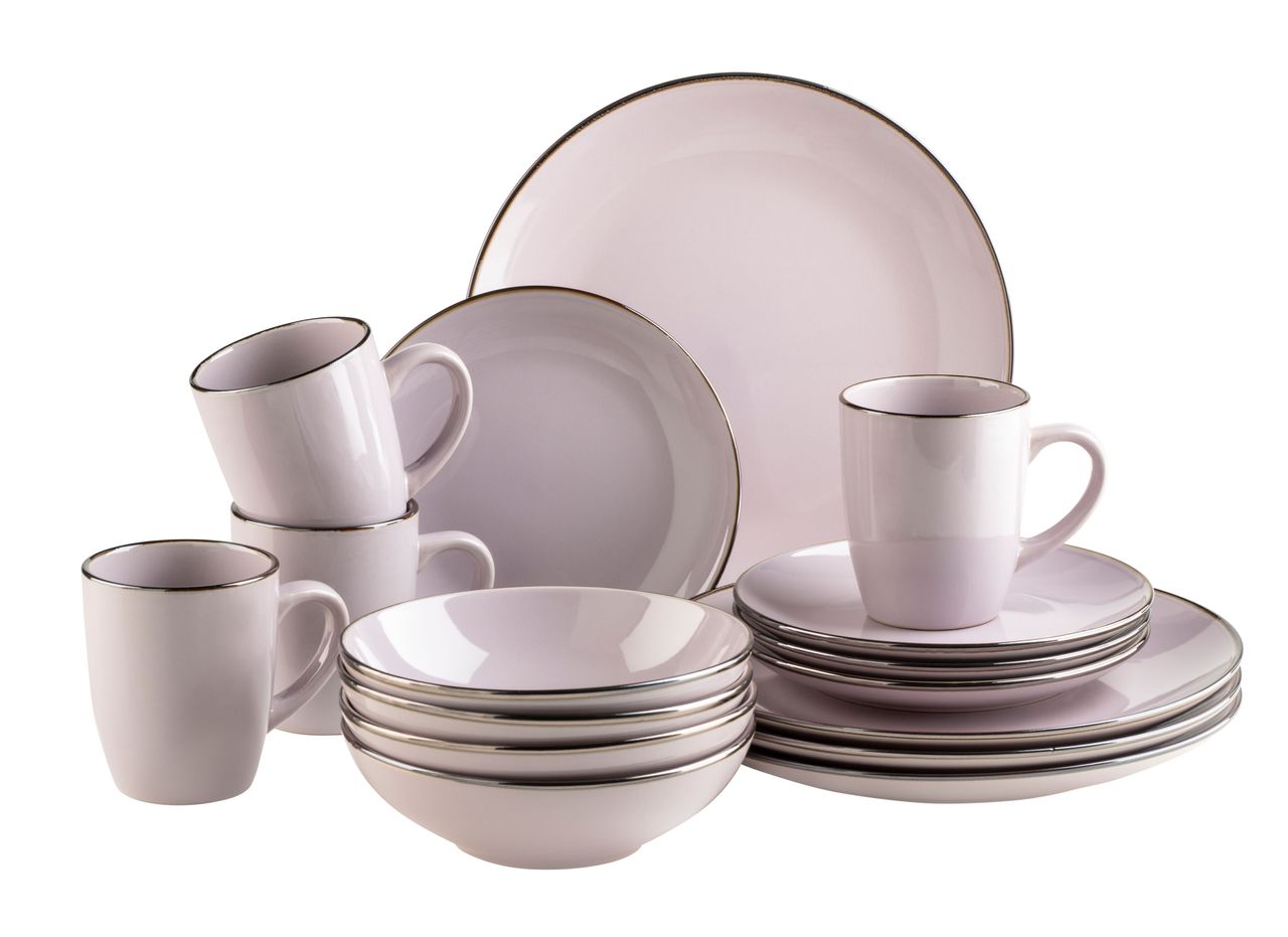 Mäser Serie Metallic Rim, Kombiservice 16 teilig für 4 Personen