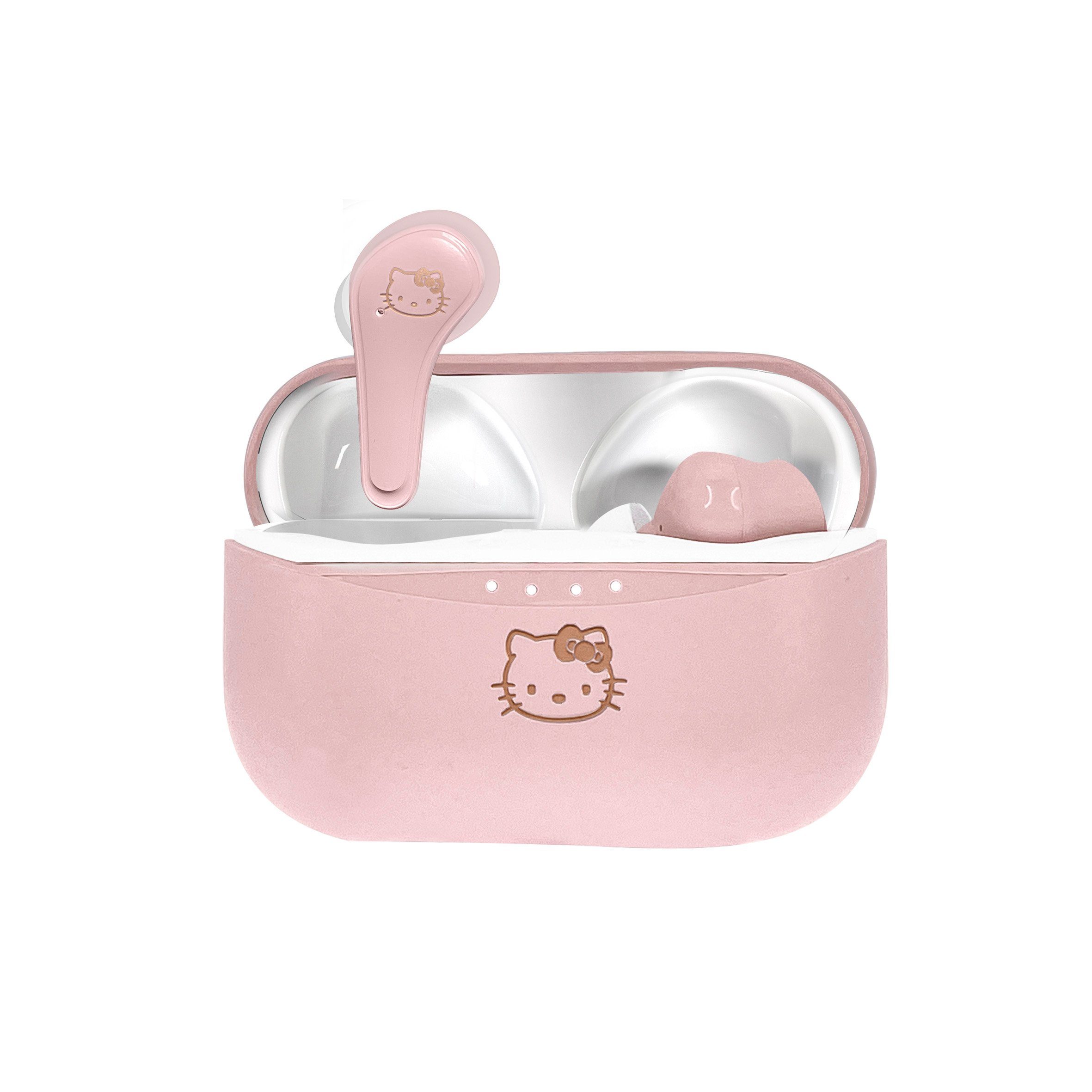OTL Hello Kitty Bluetooth V5.0 Kopfhörer für Kinder, mit Ladegehäuse Bluetooth-Kopfhörer (True Wireless, Hochwertiger Sound, Leichtes Gewicht)