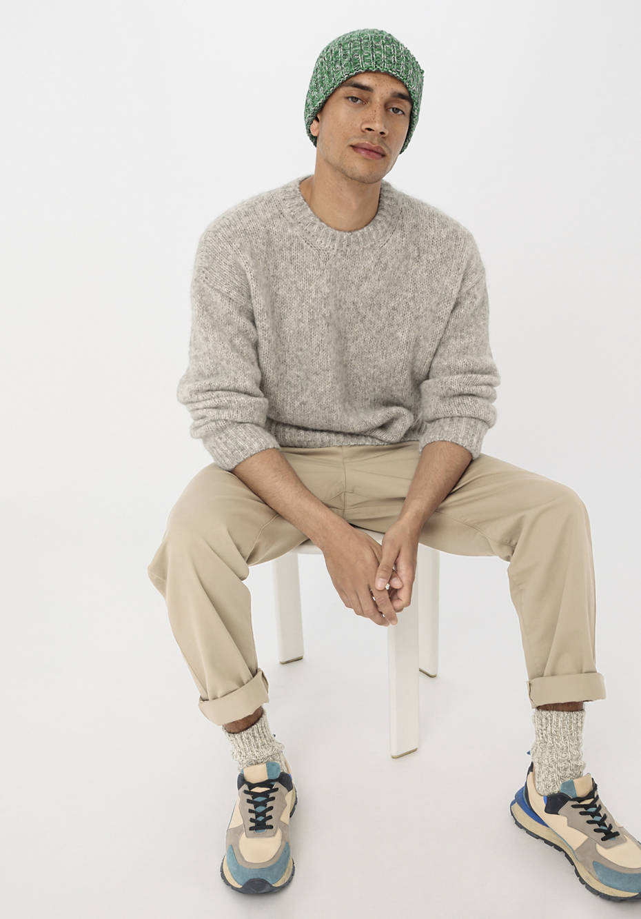 Pullover aus Alpaka mit Bio-Baumwolle