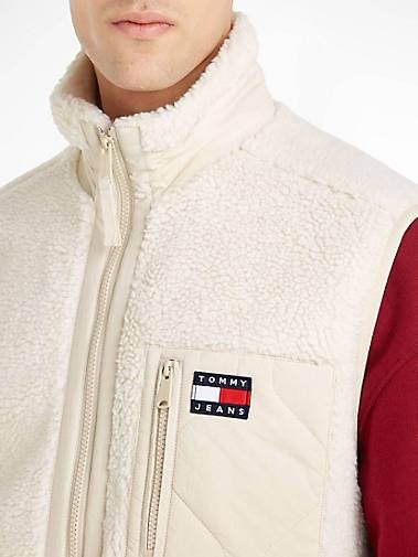 TOMMY-JEANS Herren Weste MEDIA SHERPA