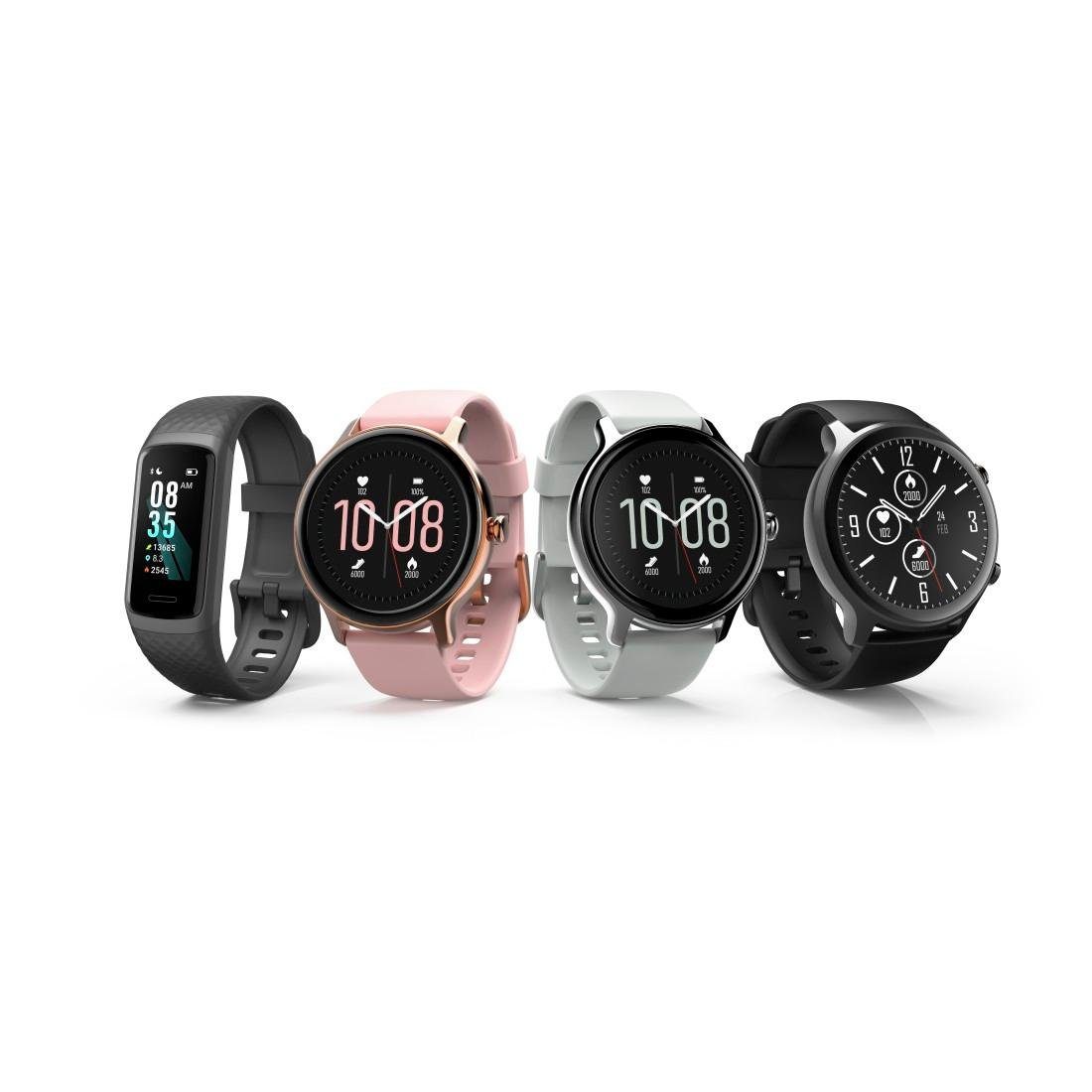 Hama Smartwatch Damen Herren, Fitnesstracker, wasserdicht, Blutsauerstoff Smartwatch (2,79 cm/1,09 Zoll), Herzfrequenz, Timer, Schritte, Kalorien, Schlaf, Stress, Tempo, Musik
