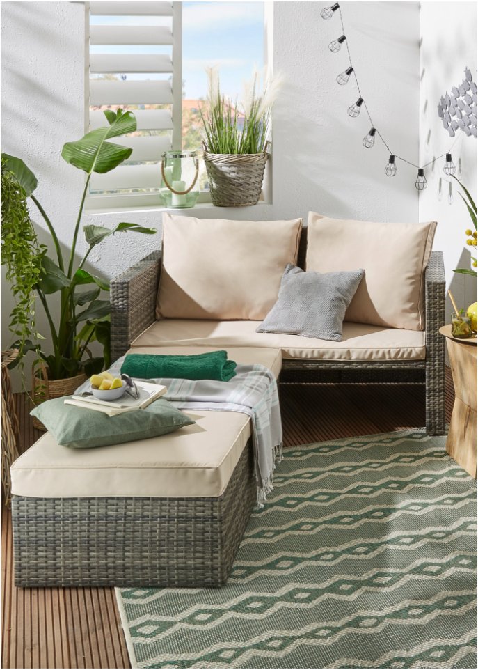 In- und Outdoor Teppich mit Streifen