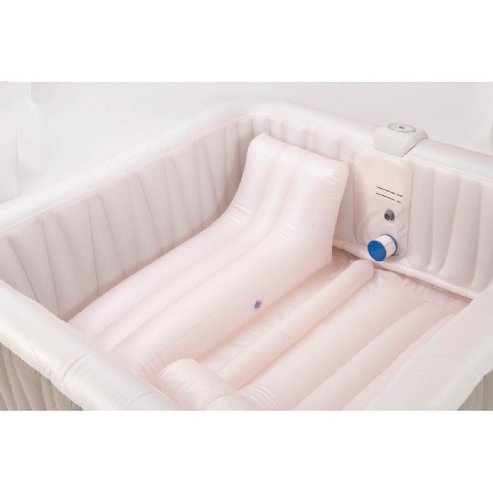 JUNG Whirlpool Netspa Infinite Whirlpool aufblasbar eckig, 2 Personen, mit Liegen, (aufblasbarer Pool mit Pumpe, Spa Pool, Selbstaufblasend, Bubble Wellness), SPA Selbstaufblasend 198x198cm, 2 Personen, beheizter Pool Outdoor