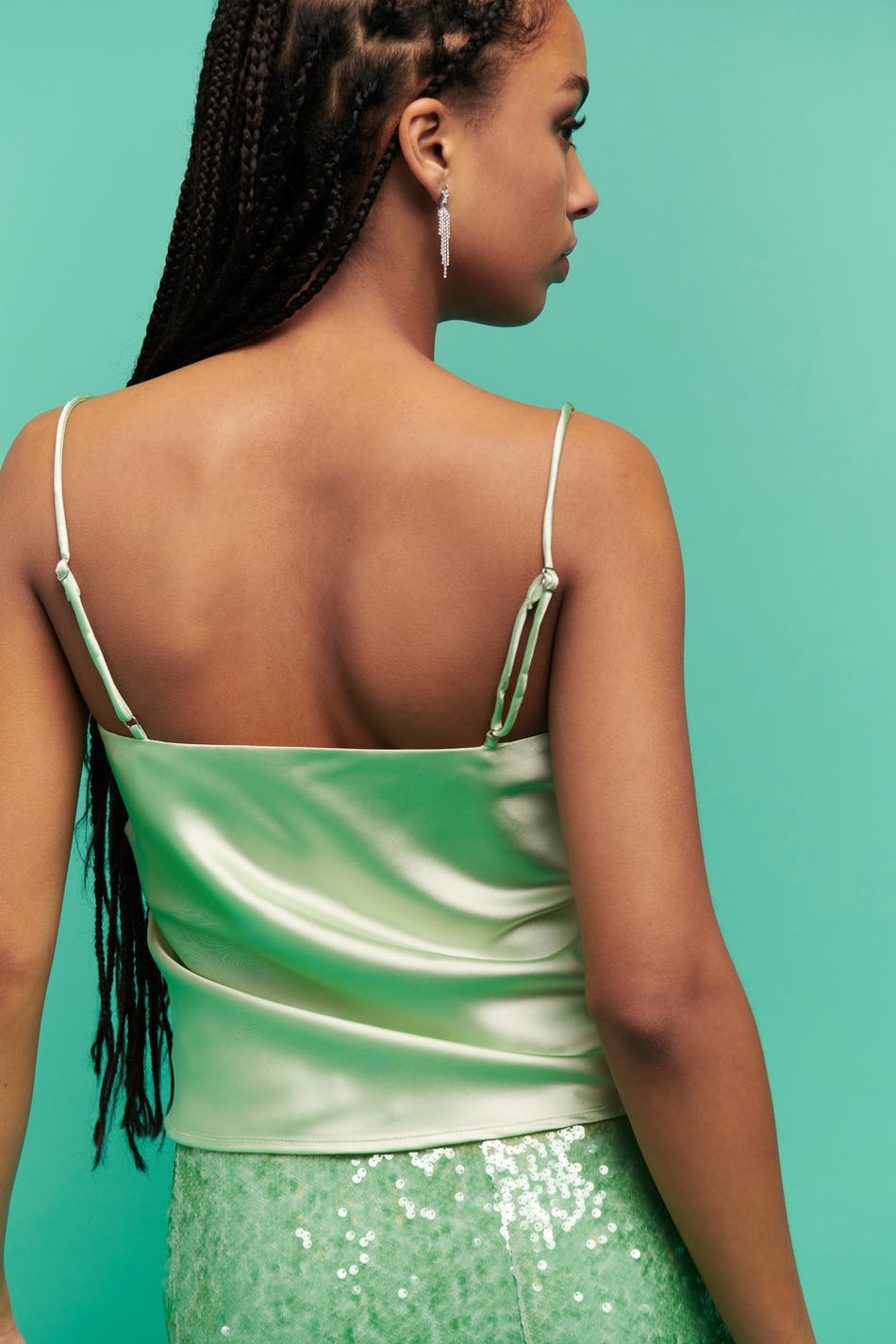 Janet satin singlet