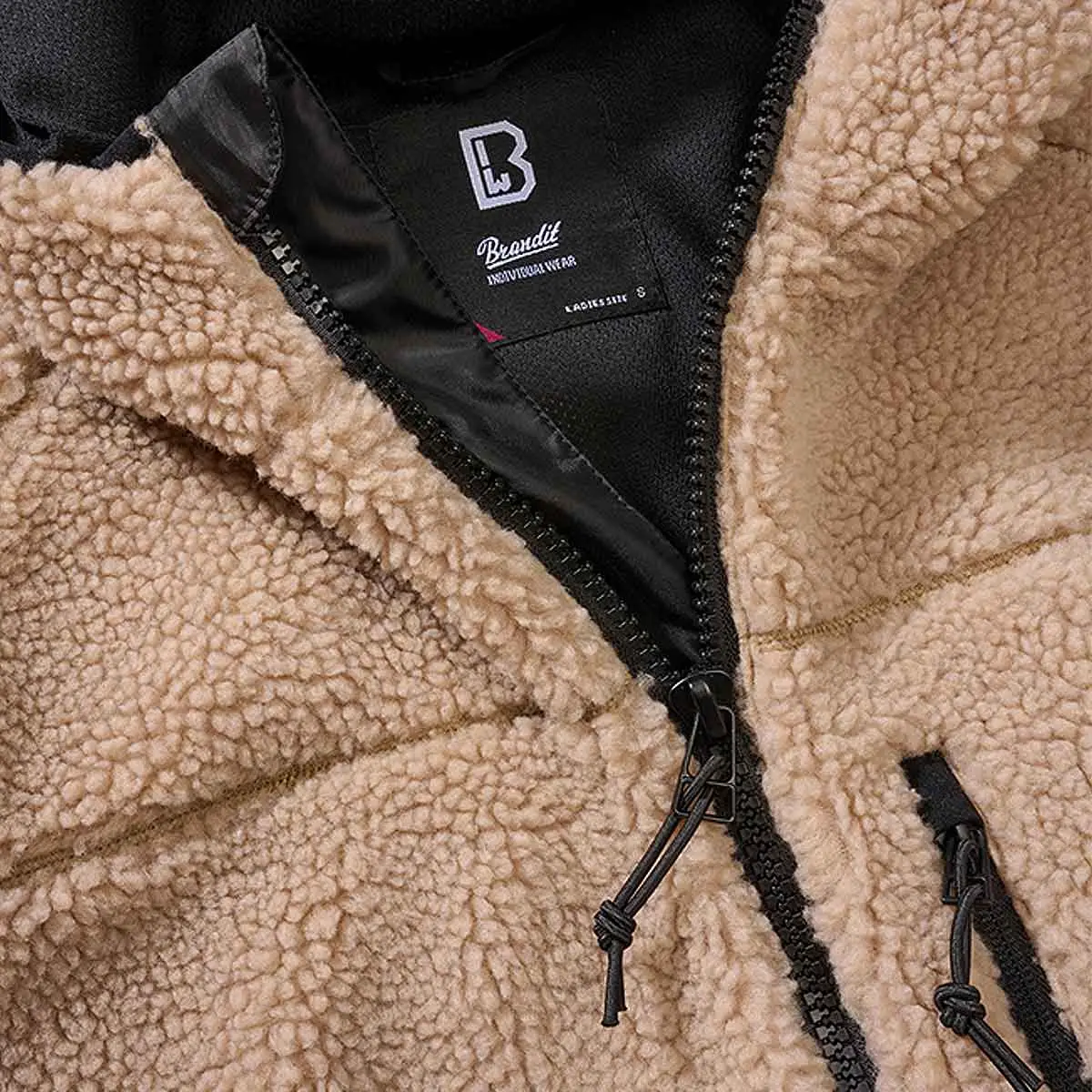 Ladies Teddyfleece Jacke camel
