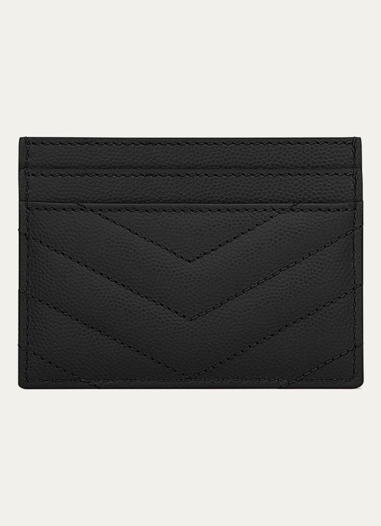Suport card Saint Laurent Cassandre din piele de vițel