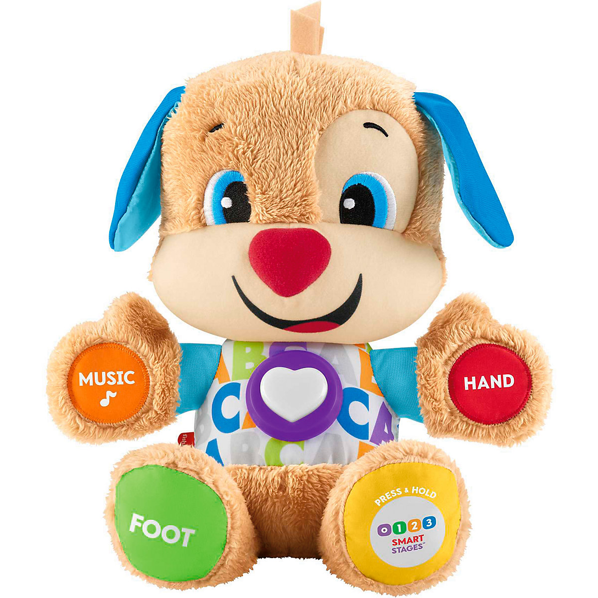 Fisher-Price Lernspaß Hündchen, Baby-Spielzeug mit Musik, Kuscheltier, Lernspielzeug