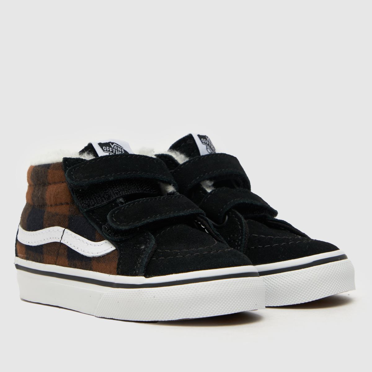 Vans svarta & bruna sk8-mid reissue v pojkar småbarnsskor